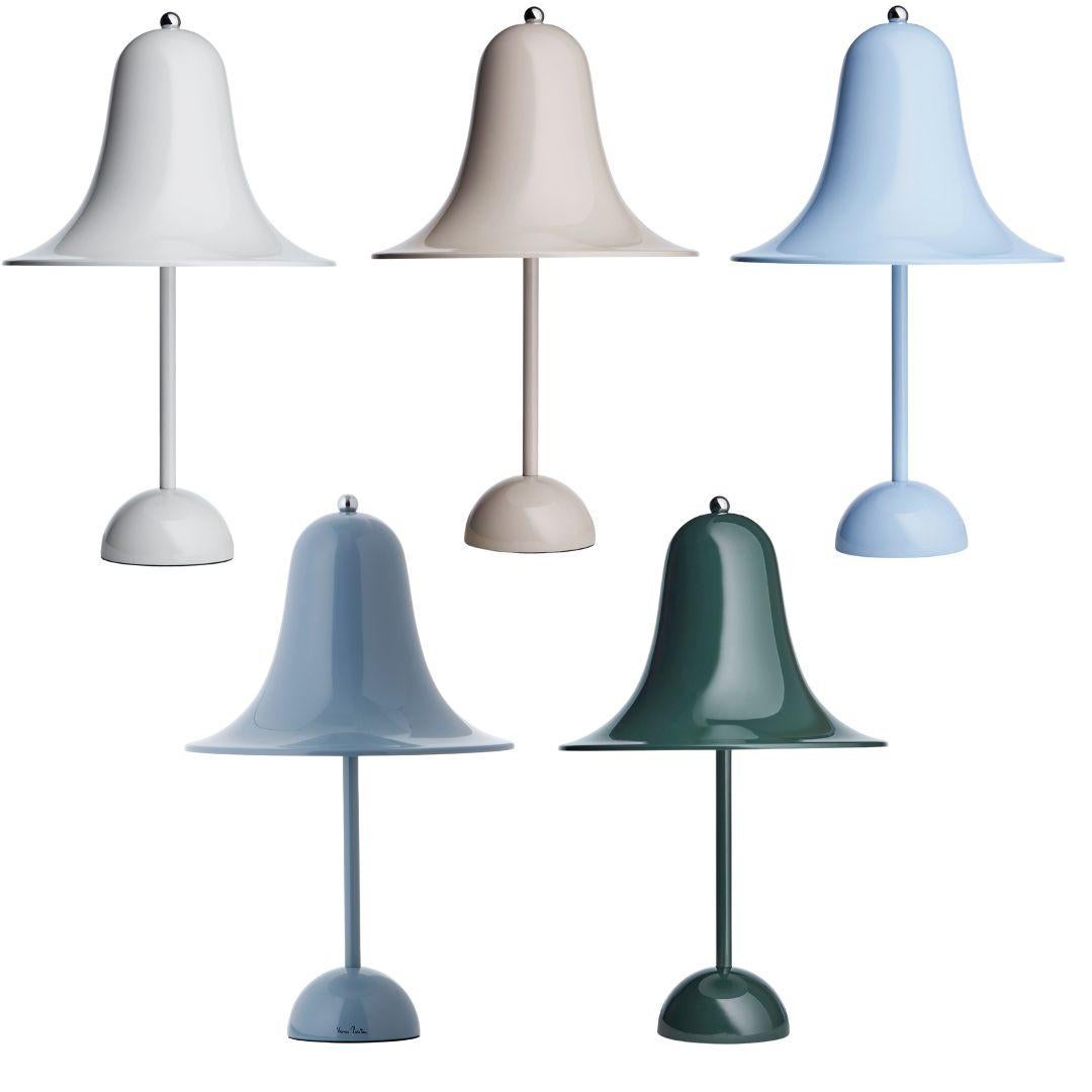 Contemporary Verner Panton 'Pantop' Table Lamp in Metal and Light Blue for Verpan For Sale