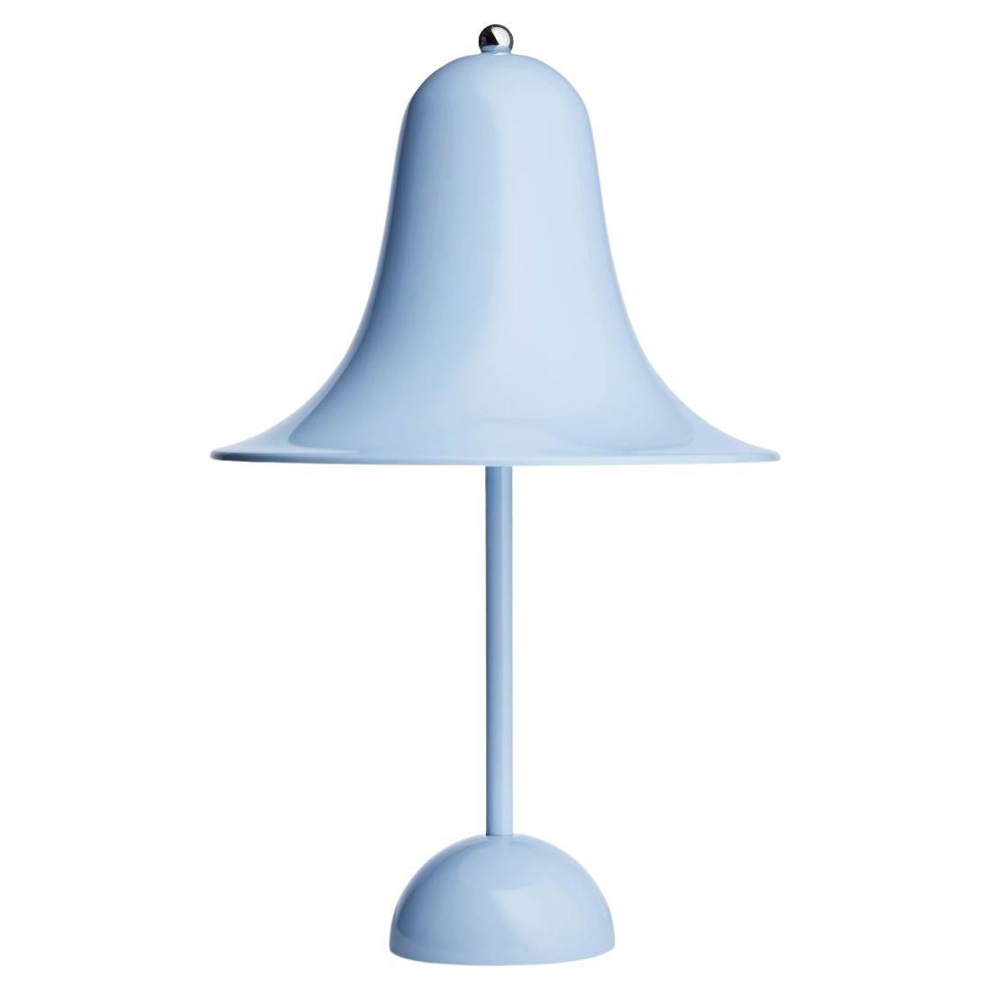 Verner Panton 'Pantop' Table Lamp in Metal and Light Blue for Verpan For Sale
