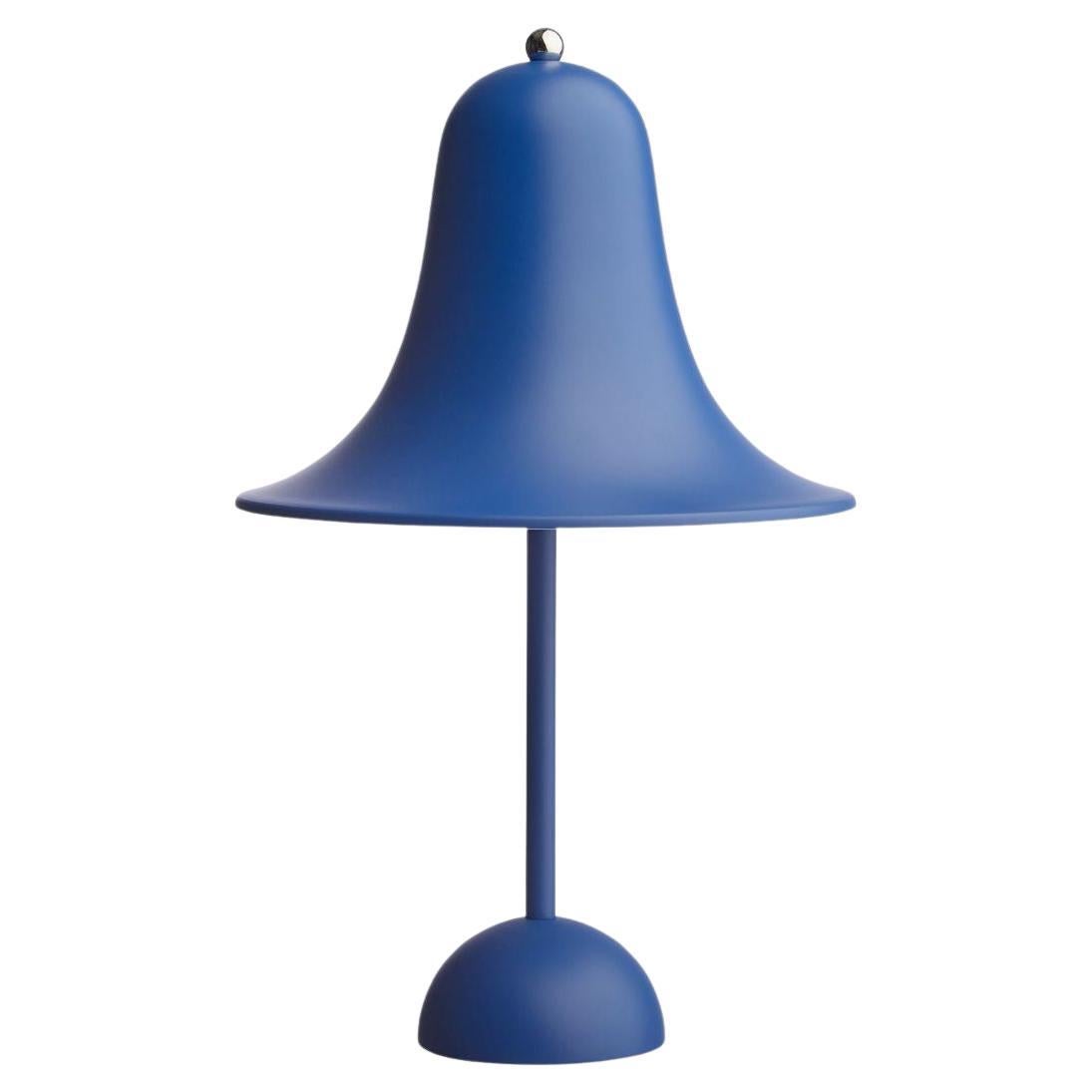 Verner Panton: Tischlampe „Pantop“ aus Metall und mattem Blau für Verpan