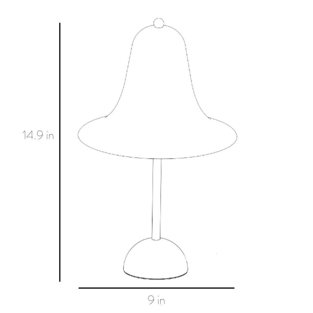 Verner Panton 'Pantop' Tischleuchte aus Metall und Mattweiß für Verpan (Dänisch) im Angebot