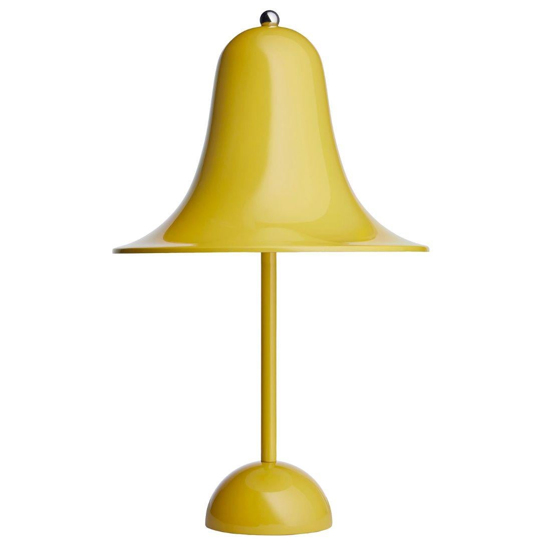 Verner Panton 'Pantop' Table Lamp in Metal and Warm Yellow for Verpan