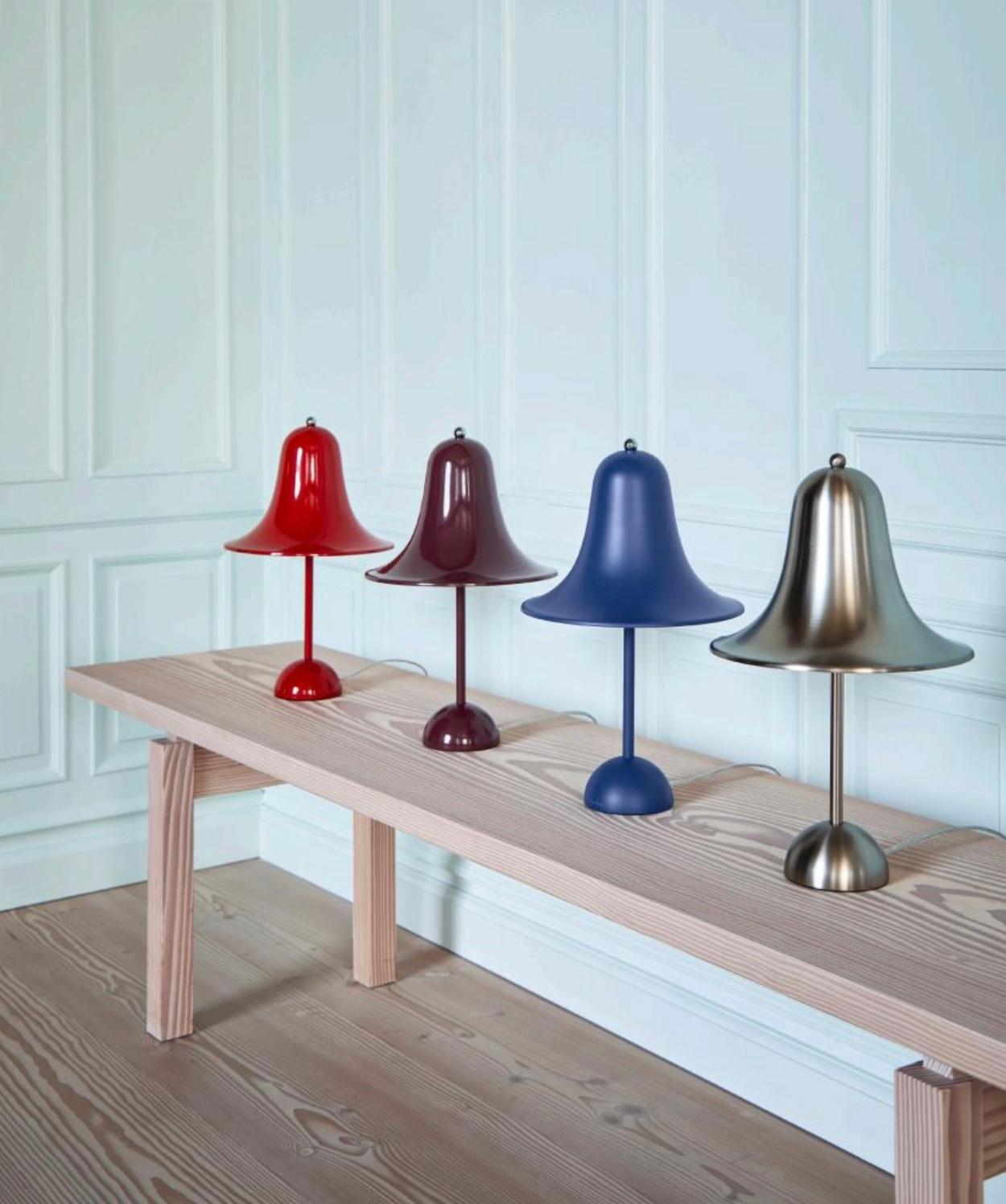 Verner Panton 'Pantop' table lamp in 'Terracotta' for Verpan. Designed in 1980. New, current production.

The elegant Pantop line was designed by Verner Panton in 1980, and has for a long time been a staple of the Verpan collection. Pantop is