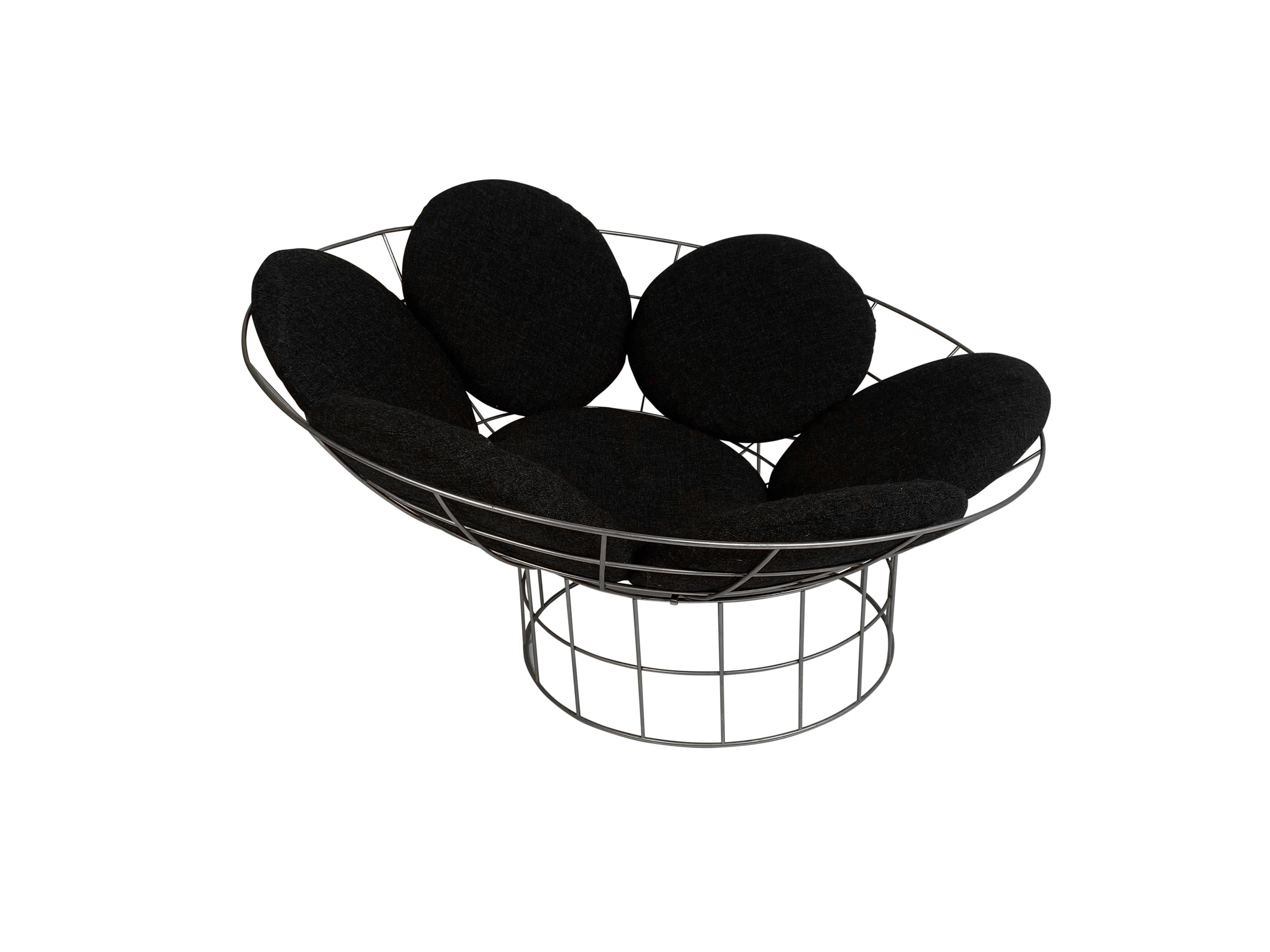 Galvanized Verner Panton Peacock Lounge Chair for Plus-Linje Denmark Midcentury For Sale