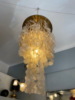 Verner Panton Pendant Lamp, Brass and Mother-of-Pearl, Late 1960s.