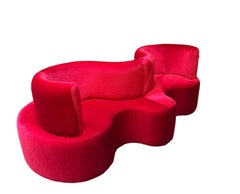 Verner Panton para VerPan Sofá rojo 'Cloverleaf', Dinamarca Años 2000