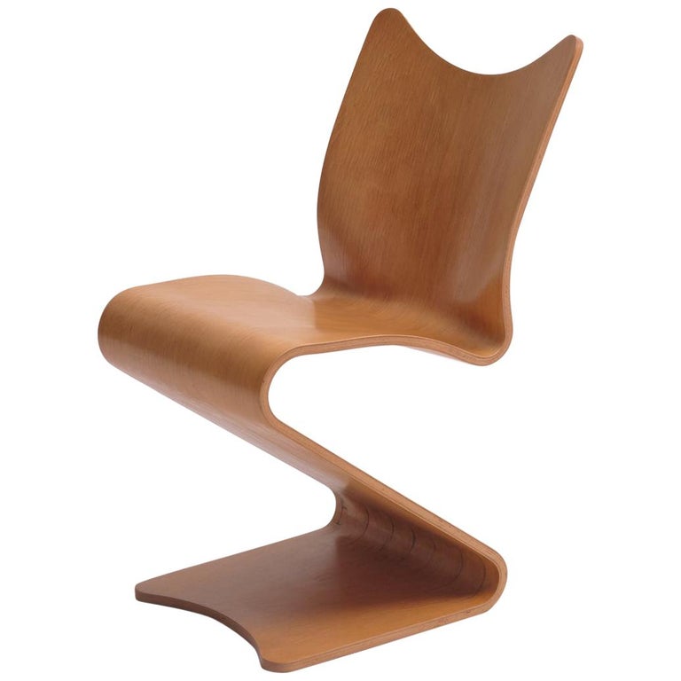 Non-Serial Model 275 S-Chair by Verner Panton Bent Fineer, Denmark, For Sale at 1stDibs
