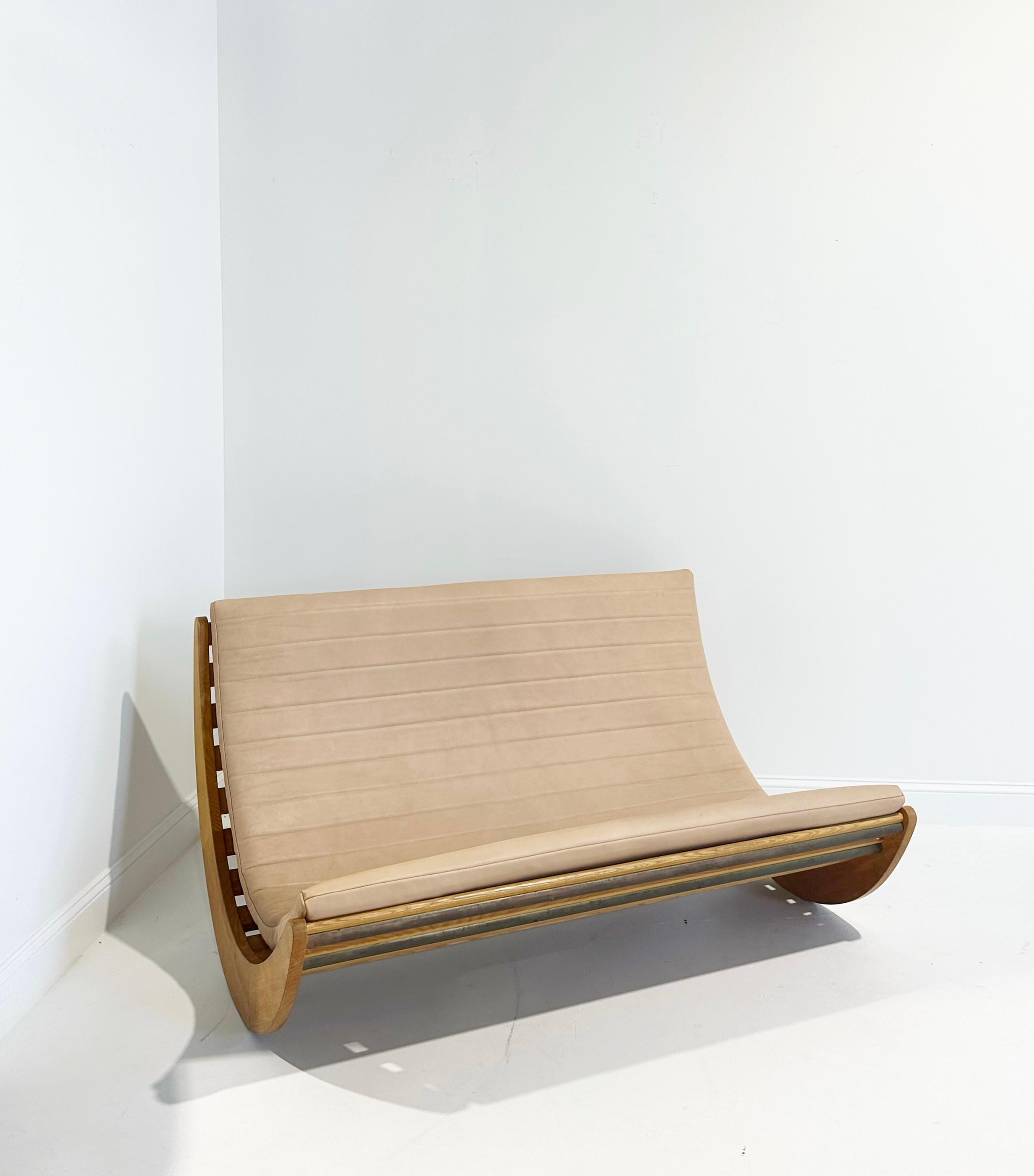 Mid-20th Century Verner Panton 'Relaxer II for 2' Rocking Lounge Chair with New Custom Cushion For Sale