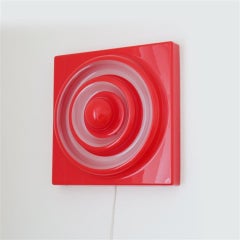 Verner Panton Ring Wall Lamp in Red
