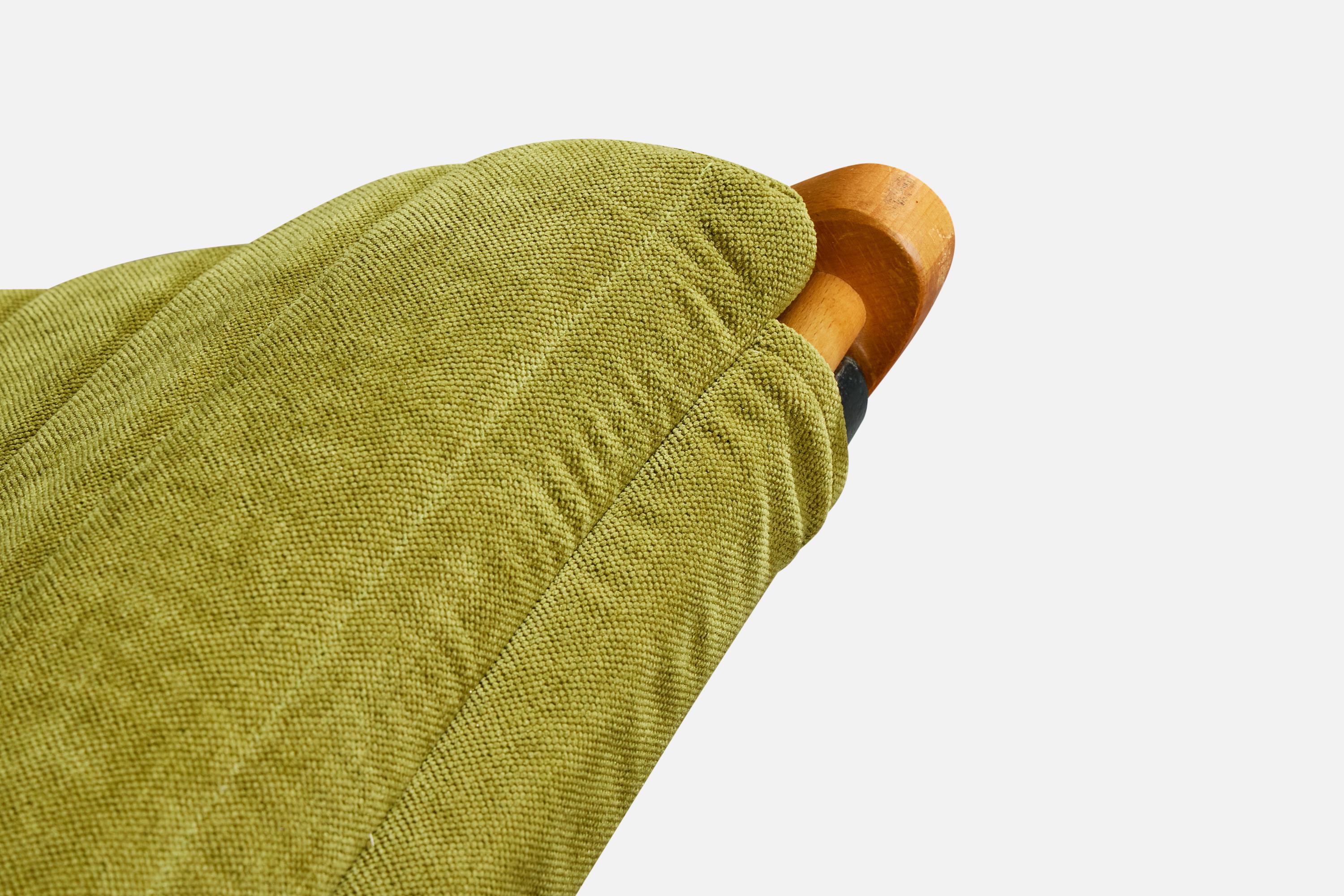 Verner Panton, chaise longue à bascule, Wood, tissu, Allemagne, années 1980 en vente 2