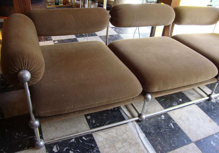Français Verner Panton, S 420 Serie Ensemble de salon composé d'un canapé et de deux fauteuils