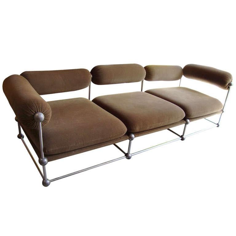Verner Panton, S 420 Serie Living Room Set of One Canapé and Two Armchairs  2