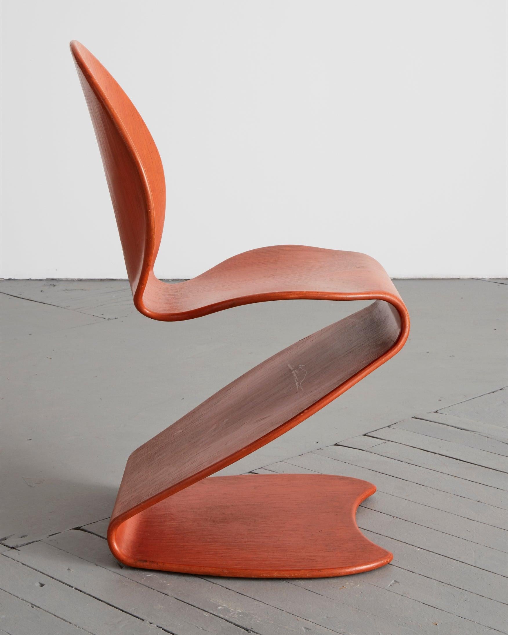 S-Stuhl von Verner Panton (Gefärbt)