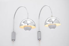 Verner Panton Sconces in Chrome from the Flower Pot Series Wall Mount 1960s