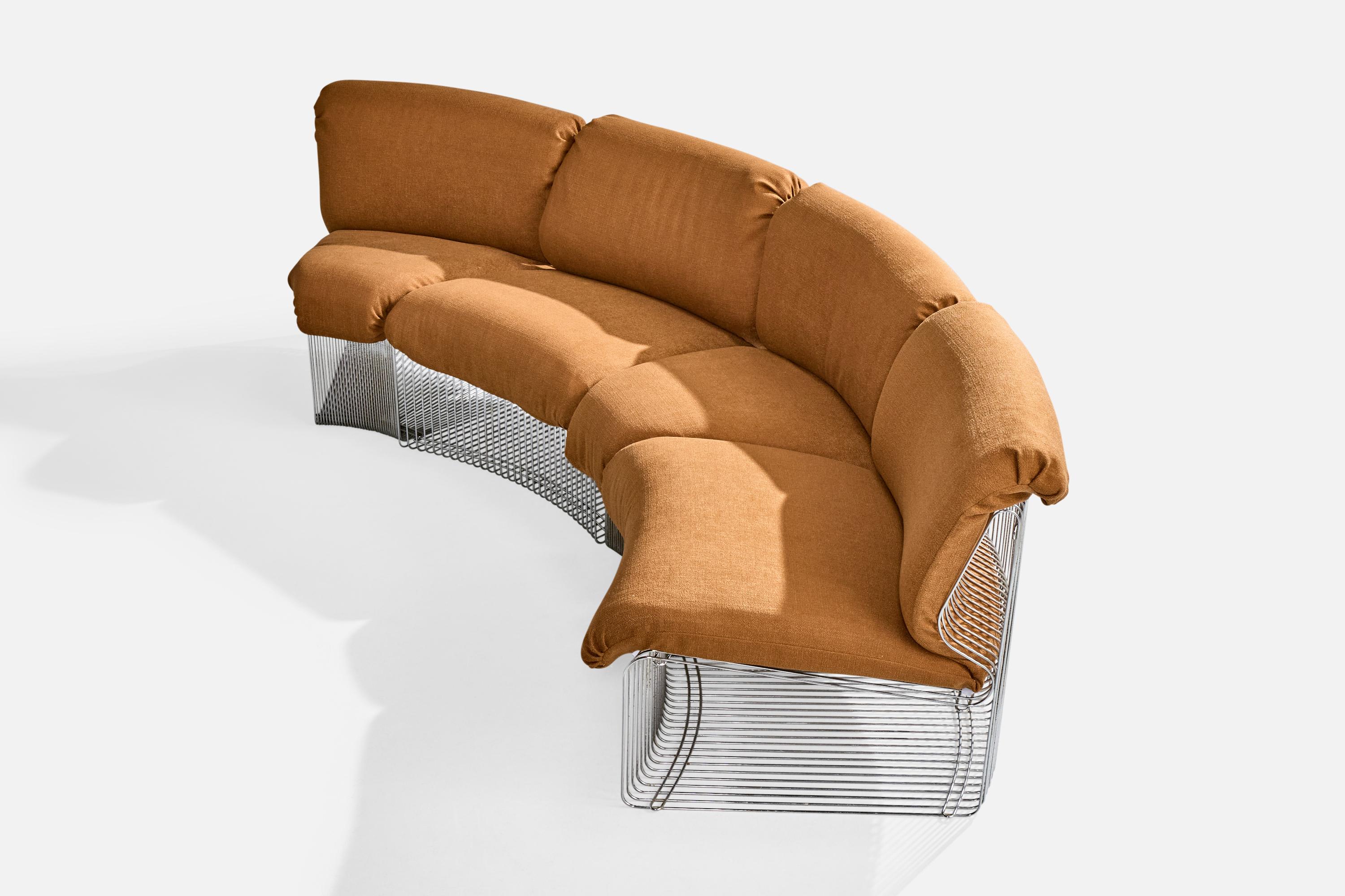 Verner Panton, Sofá seccional, Metal, Tela, Dinamarca, Década de 1970 Danés en venta
