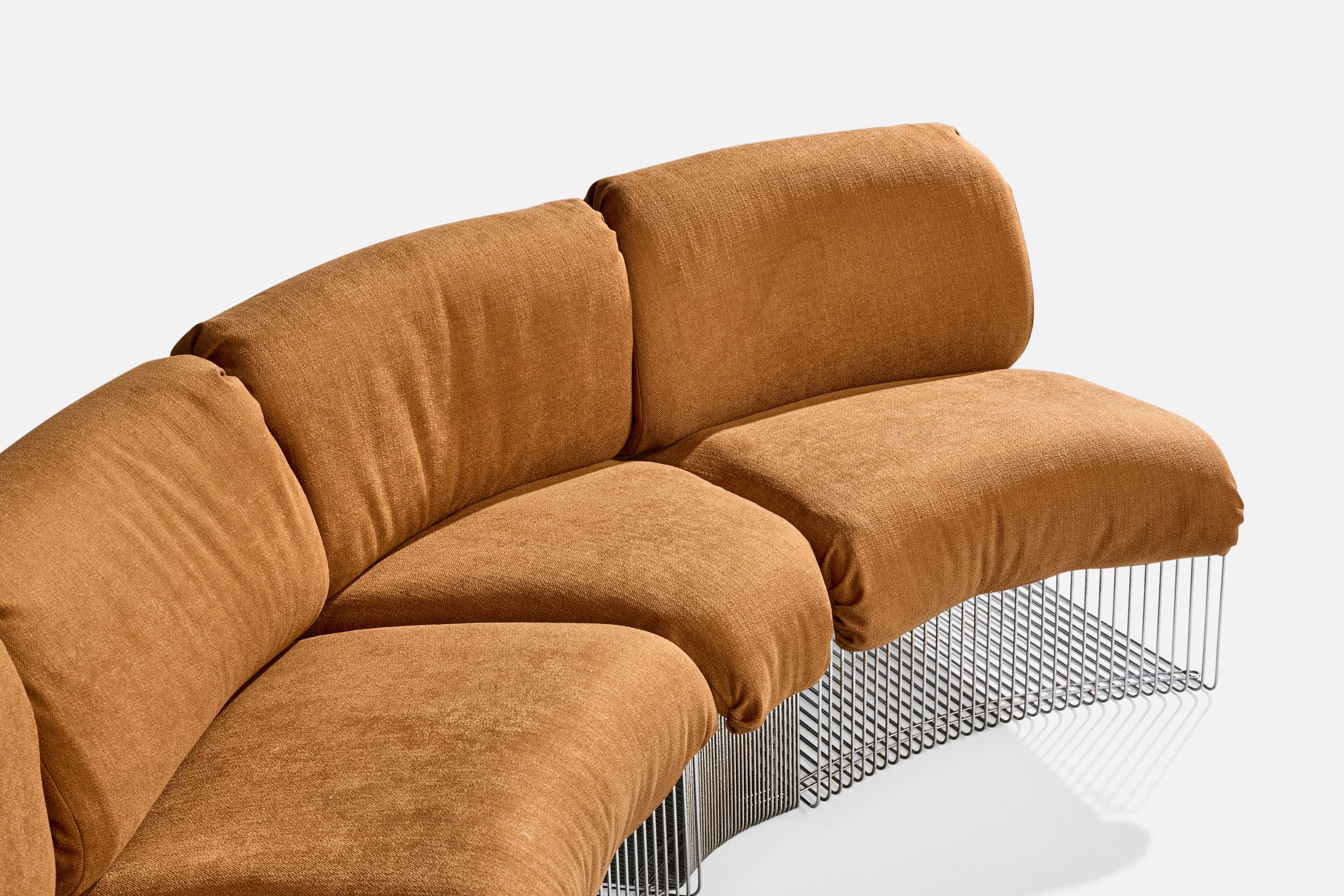 Verner Panton, Sofá seccional, Metal, Tela, Dinamarca, Década de 1970 finales del siglo XX en venta