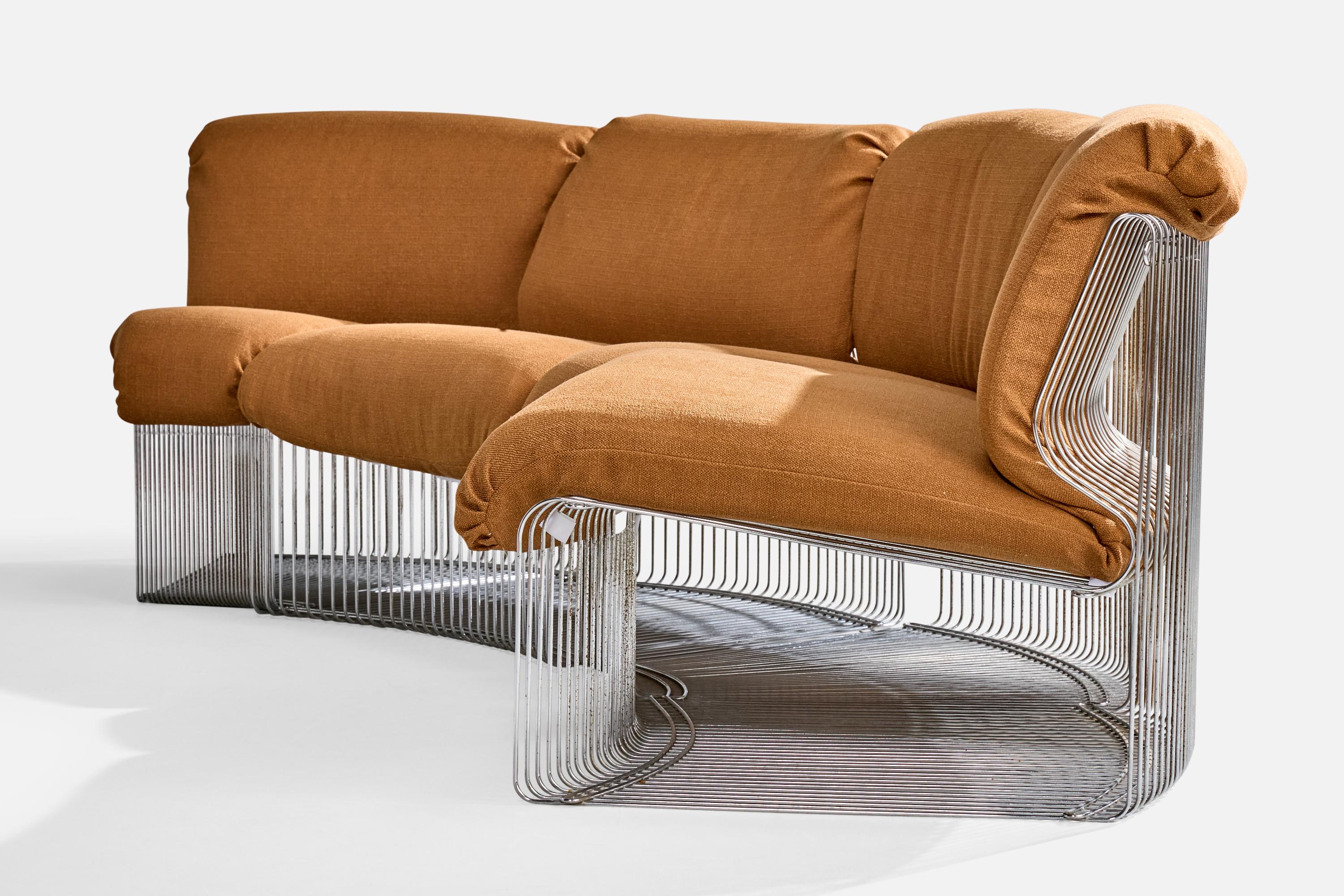 Verner Panton, Sofá seccional, Metal, Tela, Dinamarca, Década de 1970 en venta 1