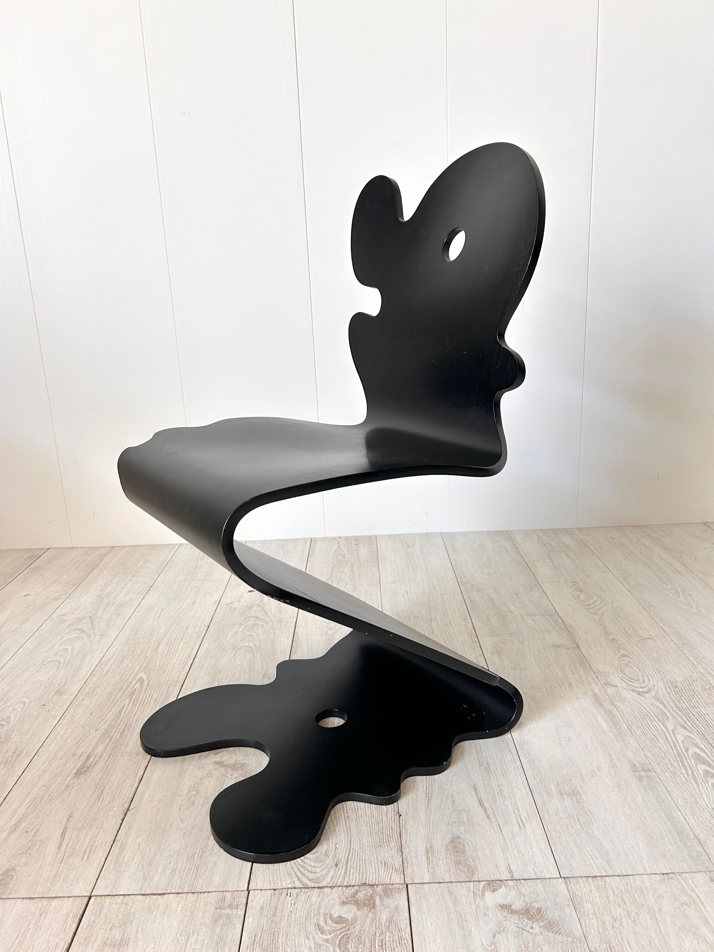Danish Verner Panton, sedia mod. Pantonic 5000, Studio Hag, 1992 For Sale