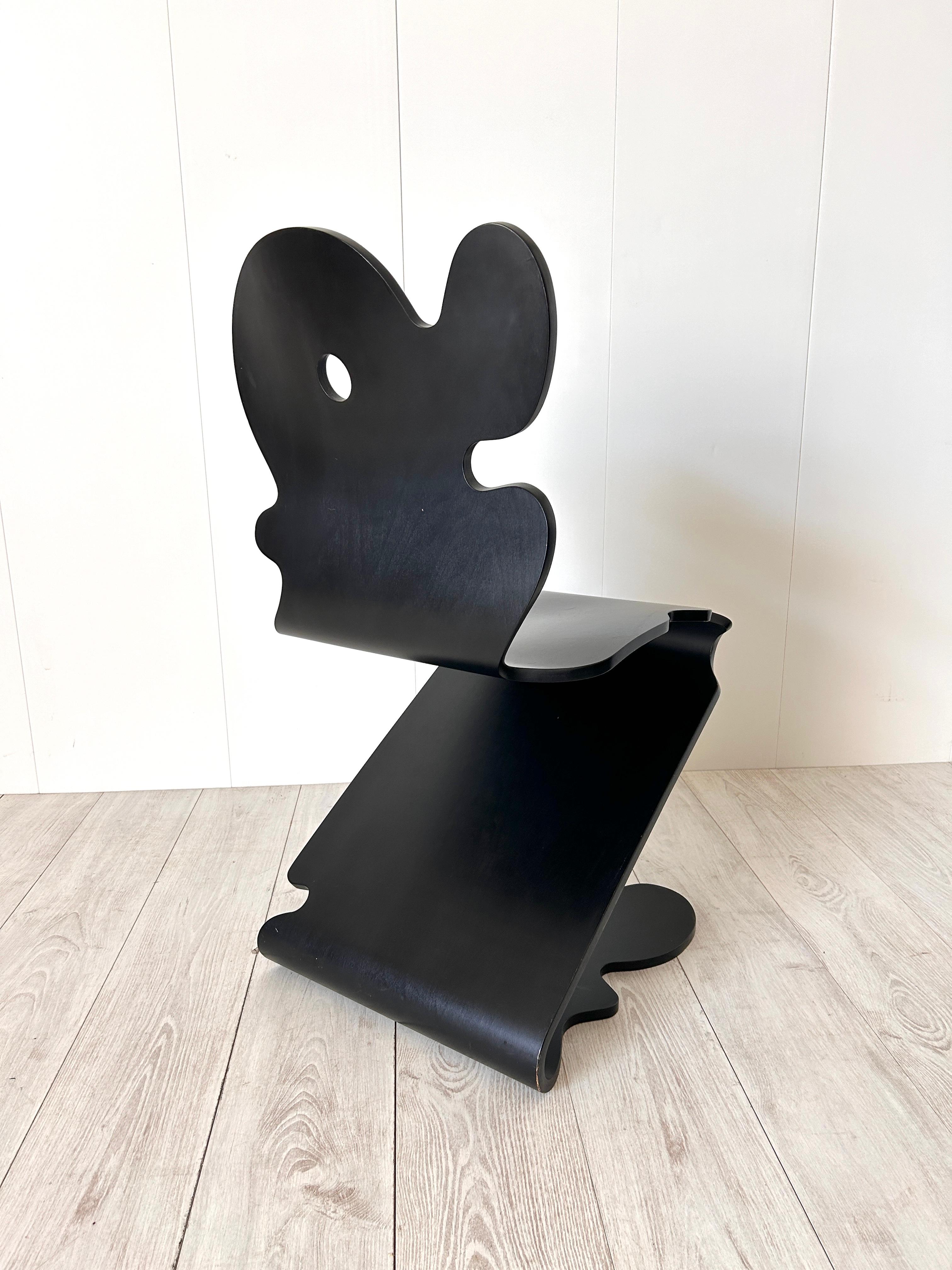 Verner Panton, sedia mod. Pantonic 5000, Studio Hag, 1992 (Holz) im Angebot