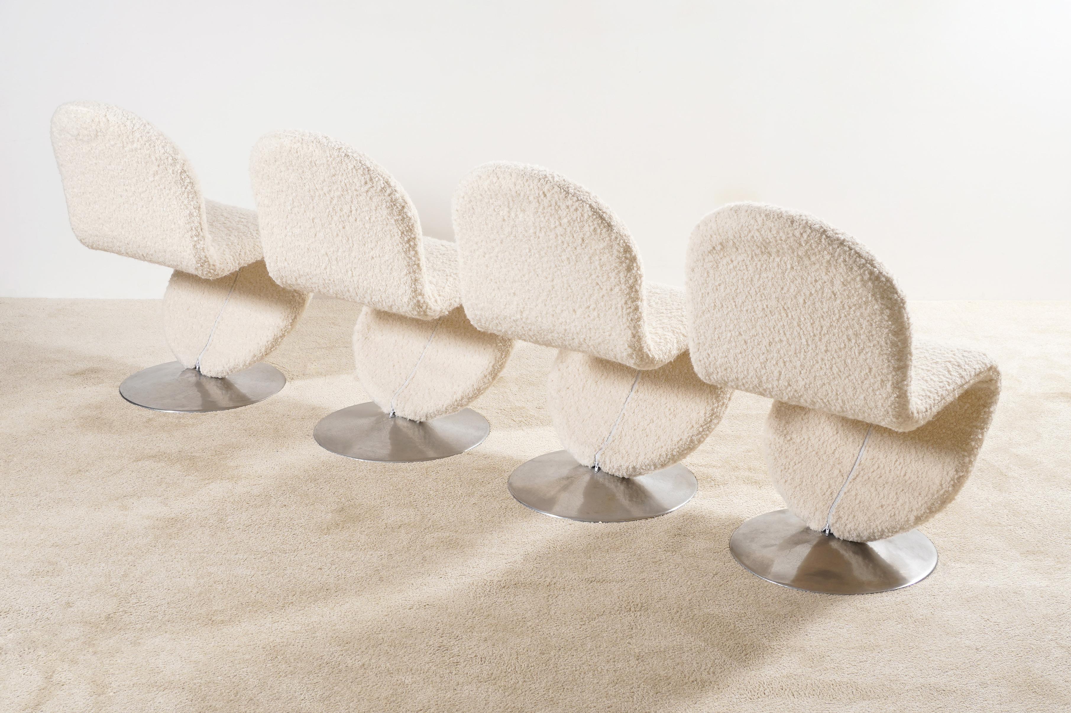 Danois Verner Panton, ensemble de quatre chaises « A » « System 1-2-3 » pour Fritz Hansen, 1970 en vente