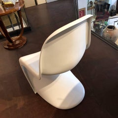 Verner Panton Space Age Iconic Deutsch White Abs Chair for Vitra