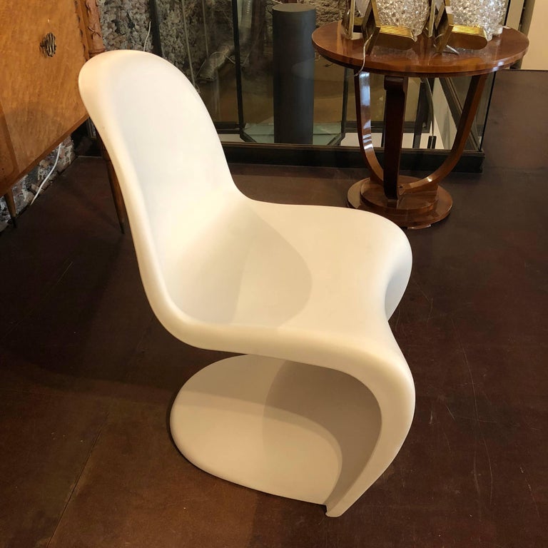 Verner Panton Space Age Iconic Deutsch White Abs Chair for Vitra at 1stDibs