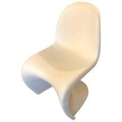 Verner Panton Space Age Iconic Deutsch White Abs Chair for Vitra 