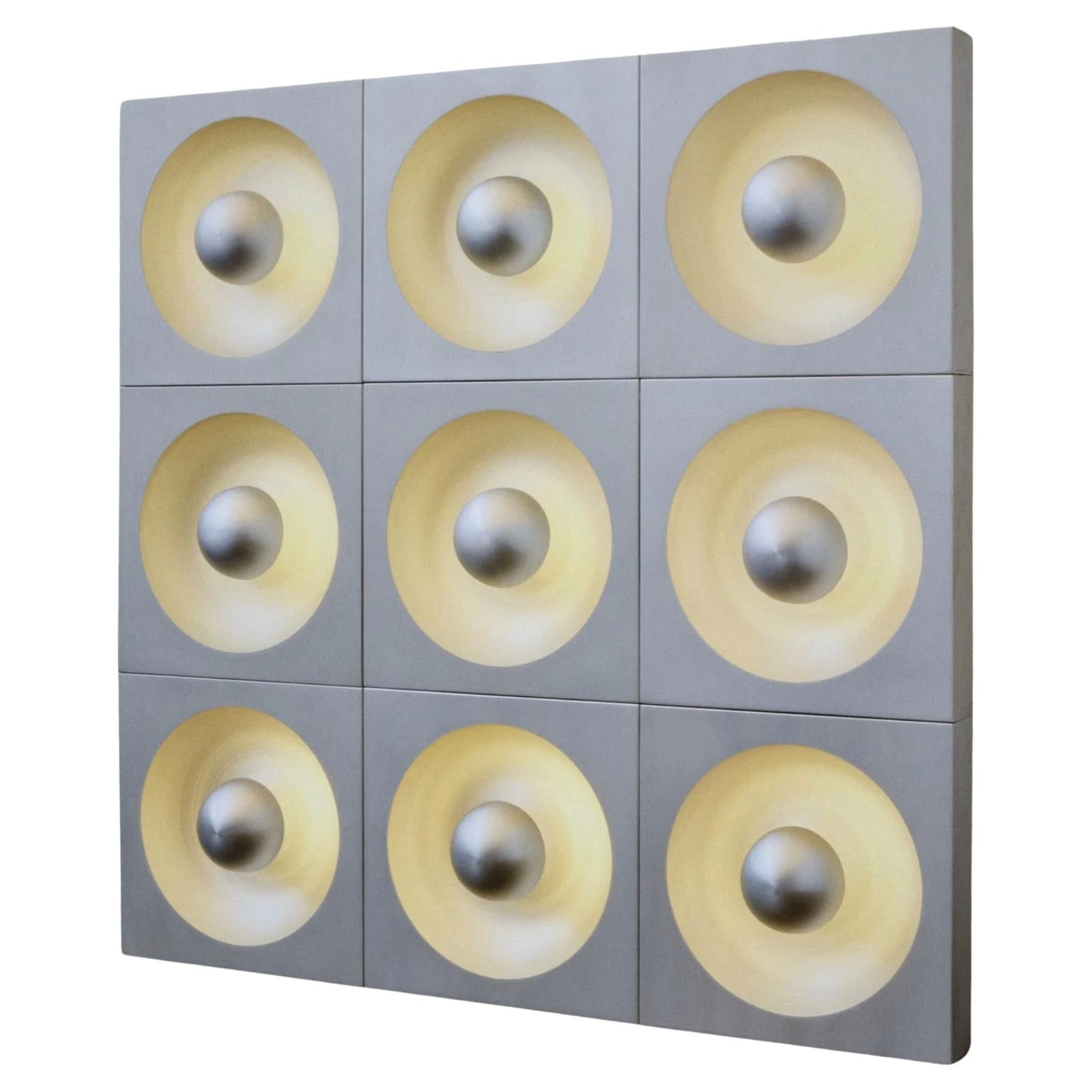 Verner Panton 'SPIEGEL' Wall or Floor Lamp for Verpan, Installation of 9 For Sale