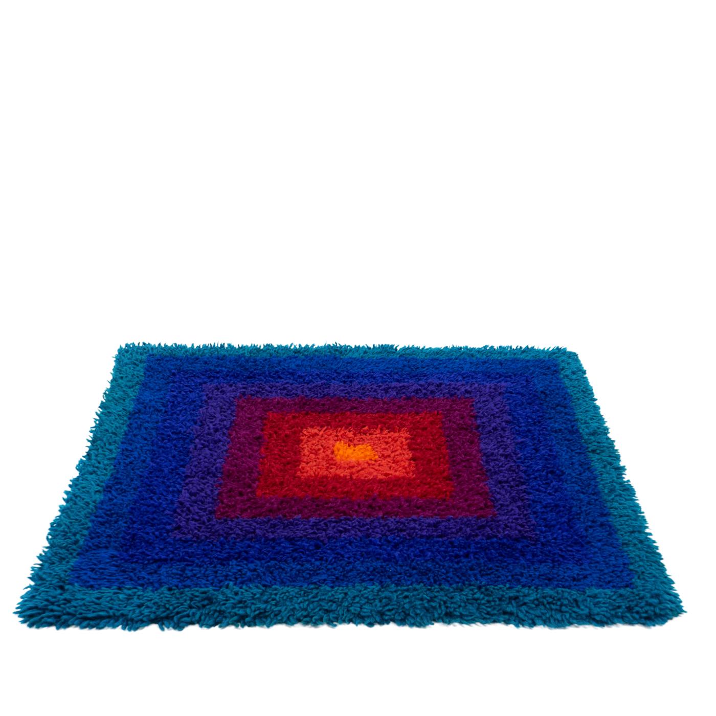 Verner Panton Square Rug, Mira-Carré – Switzerland 1970s In Good Condition For Sale In Renens, CH