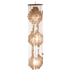 Verner Panton Style Chandelier or Pendant Lamp, Shell, 1970s, Philippines