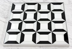 Verner Panton Style Pop Op Art Diamond Wall Mirror Mid-Century Modern