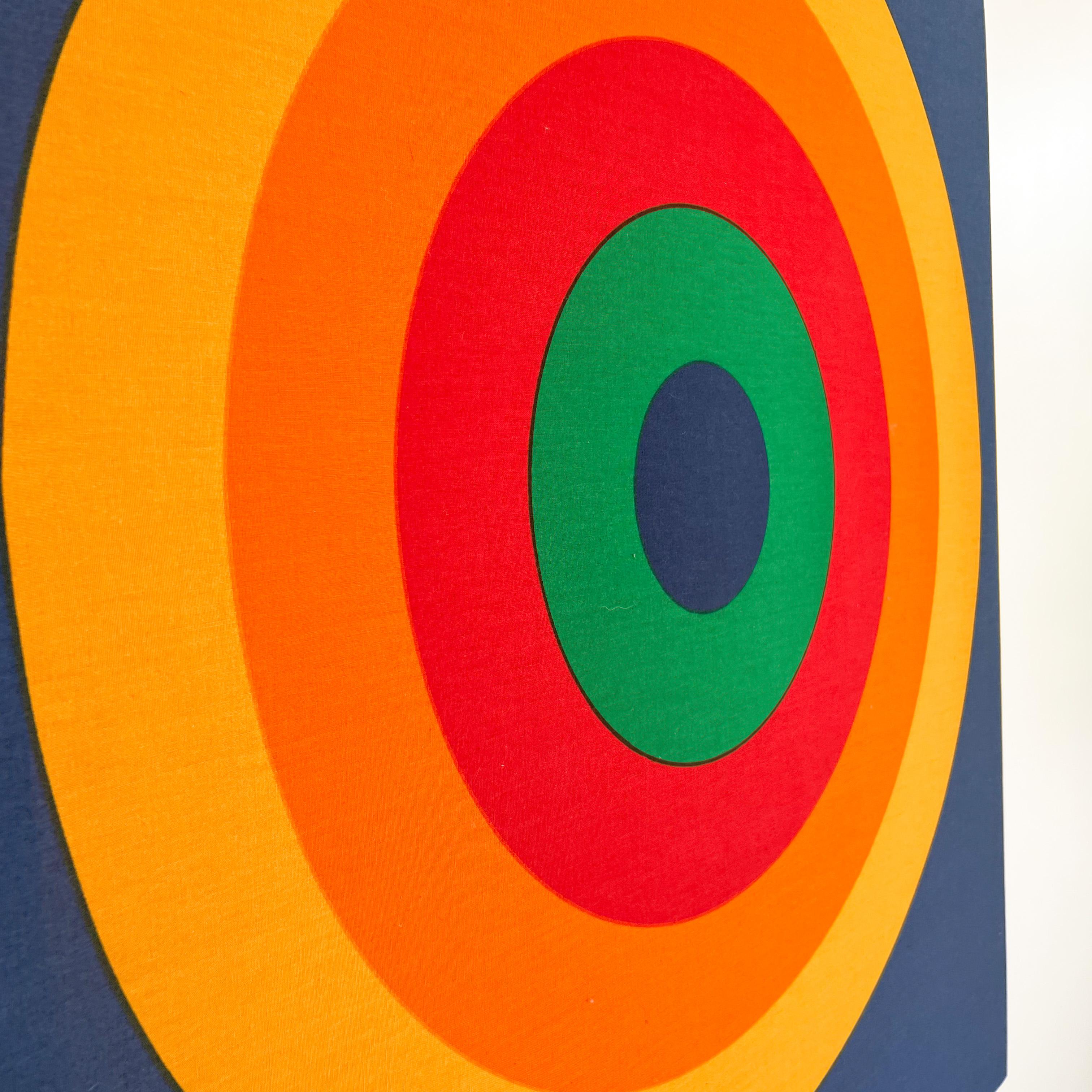 Finnish Verner Panton Style Textile Wall Hanging by Finlayson - Bulls Eye