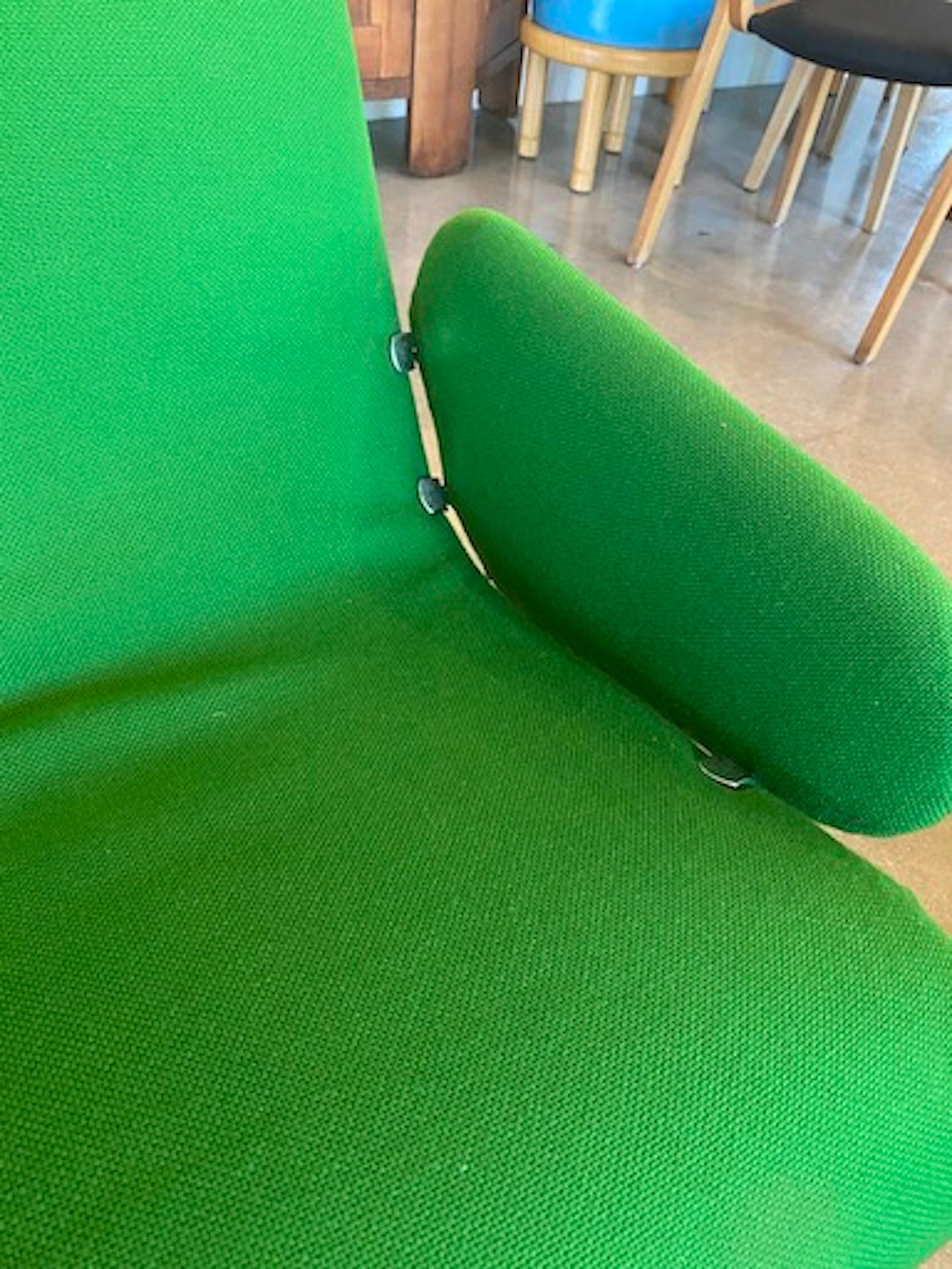 Verner Panton Swivel Chair in Green, Denmark, 1960s 1