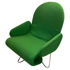 Verner Panton Swivel Chair in Green, Denmark, 1960s