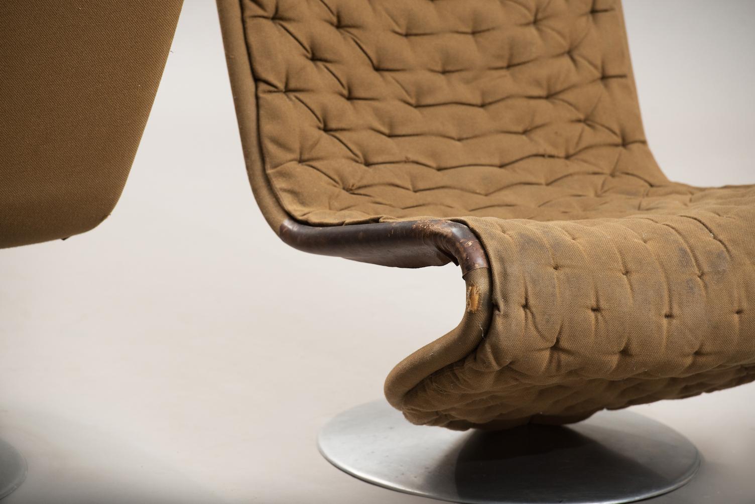 Danish Verner Panton ‘System 1-2-3 De Luxe’ Lounge Chairs, for Fritz Hansen, Denmark