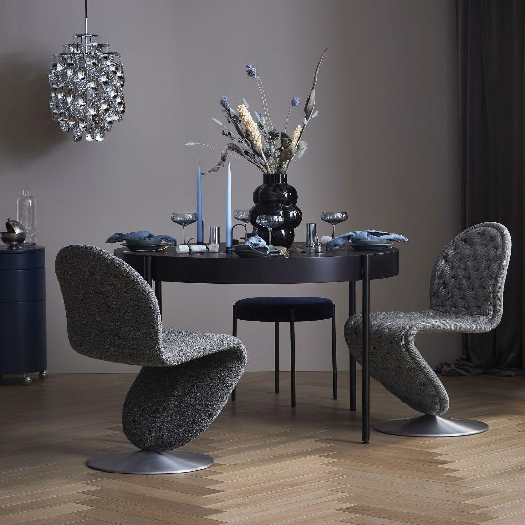 Sedia da pranzo standard 'System 1-2-3' di Verner Panton in tessuto per Verpan in vendita 2