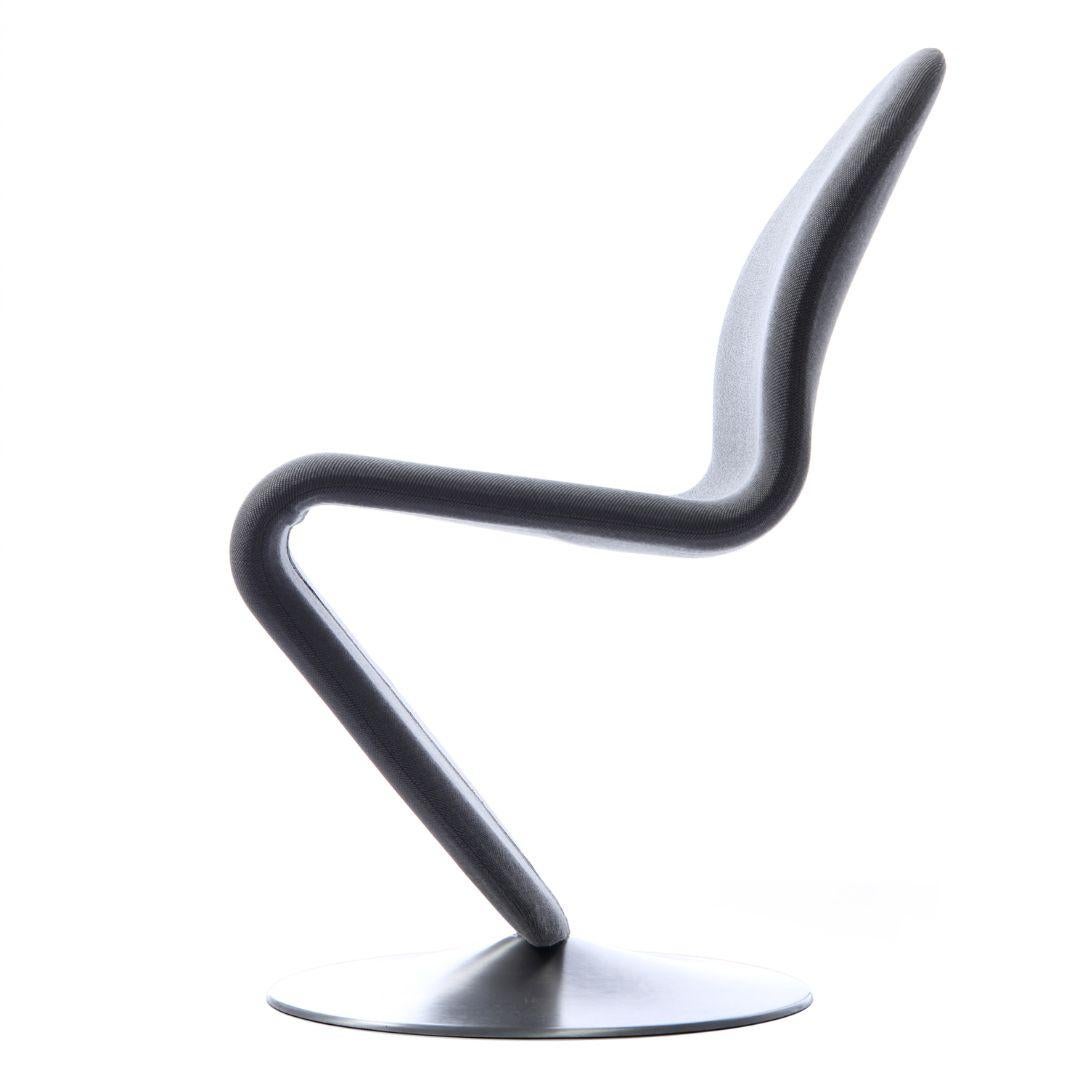 Danois Chaise de salle à manger standard System 1-2-3 de Verner Panton en tissu pour Verpan en vente