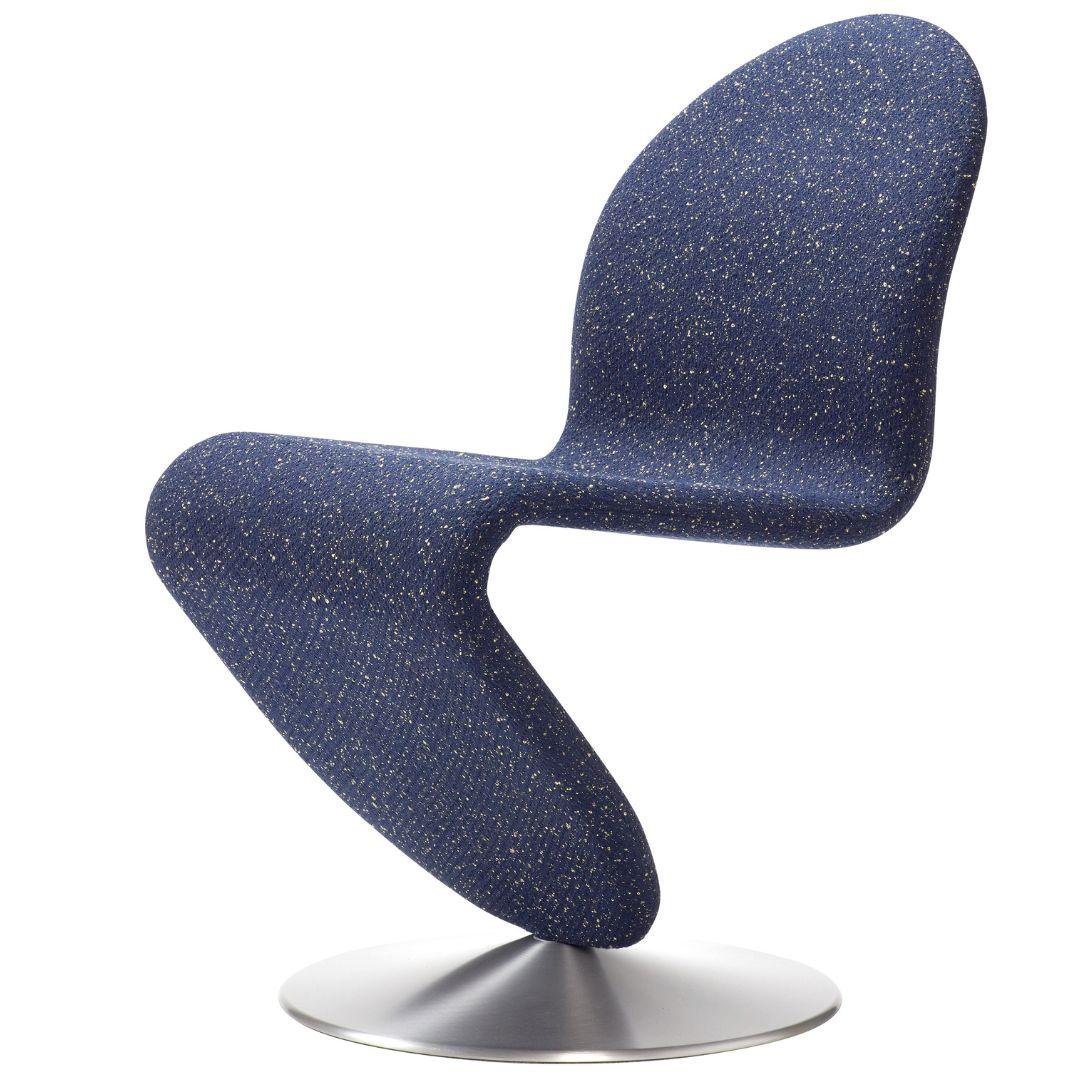 Verner Panton 'System 1-2-3' Standard Dining Chair in Fabric for Verpan In New Condition For Sale In Glendale, CA