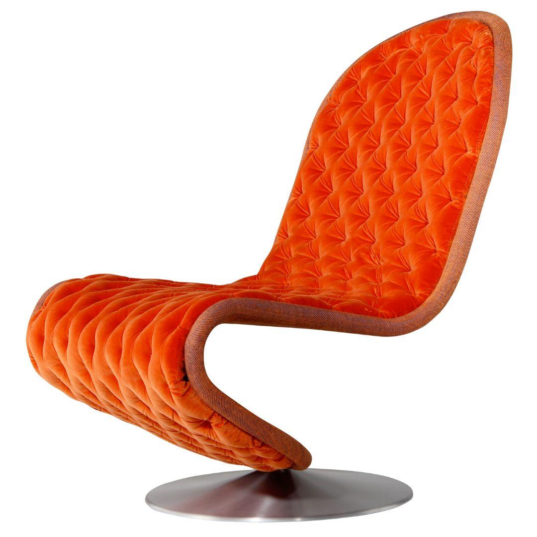 Verner Panton 'System 1-2-3' Standard Lounge Chair in Fabric for Verpan For Sale 3