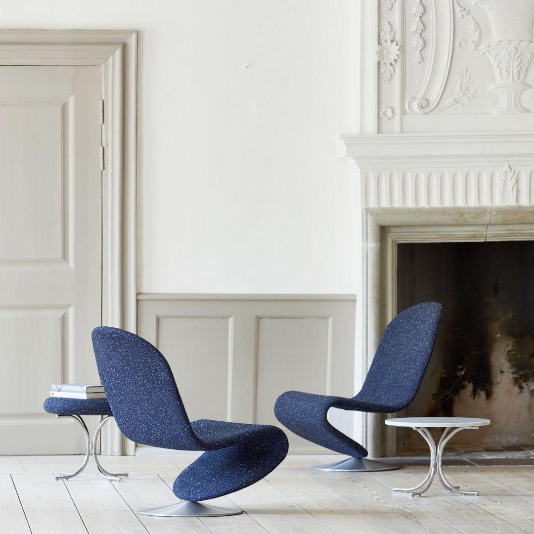 Verner Panton 'system 1-2-3', sedia lounge standard in tessuto per Verpan

Verner Panton è stato uno dei più leggendari designer di mobili e interni moderni della Danimarca. La sua sperimentazione innovativa con nuovi materiali, forme audaci e
