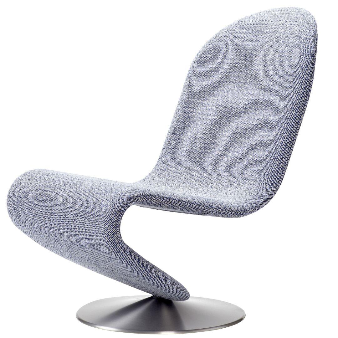 Danish Verner Panton 'System 1-2-3' Standard Lounge Chair in Fabric for Verpan For Sale