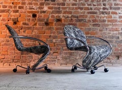 Verner Panton System 123 Easy Chairs Pair for Fritz Hansen, circa 1970s