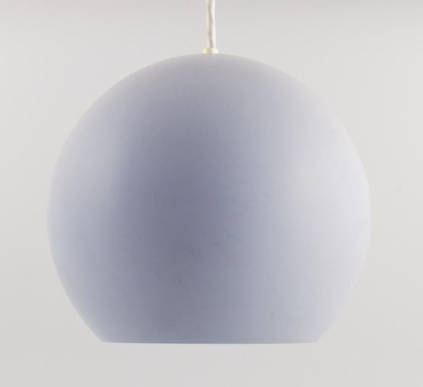 Danish Verner Panton, Topan Ceiling Lamp in Light Gray Lacquered Metal, 1970s For Sale