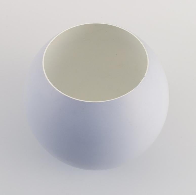 Late 20th Century Verner Panton, Topan Ceiling Lamp in Light Gray Lacquered Metal, 1970s For Sale