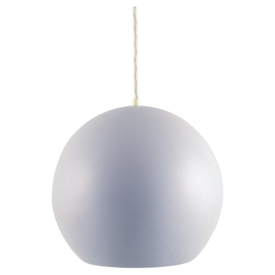 Verner Panton, Topan Ceiling Lamp in Light Gray Lacquered Metal, 1970s For Sale