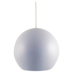 Vintage Verner Panton, Topan Ceiling Lamp in Light Gray Lacquered Metal, 1970s