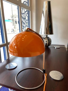 Verner Panton Vintage Midcentury Orange Space Age Flowerpot Lamp