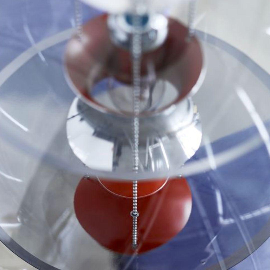 Contemporary Verner Panton 'VP Globe' Pendant in Smoke Colored Glass and Acrylic for Verpan For Sale