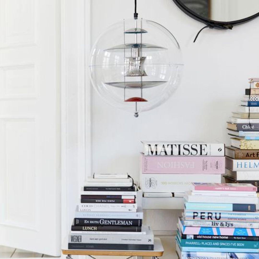 Verner Panton 'VP Globe' Pendant in Smoke Colored Glass and Acrylic for Verpan For Sale 1