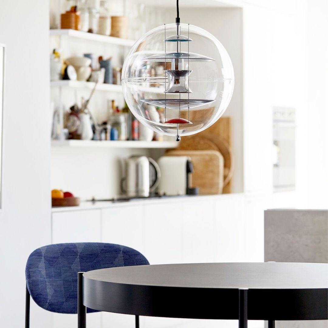Verner Panton 'VP Globe' Pendant in Smoke Colored Glass and Acrylic for Verpan In New Condition For Sale In Glendale, CA