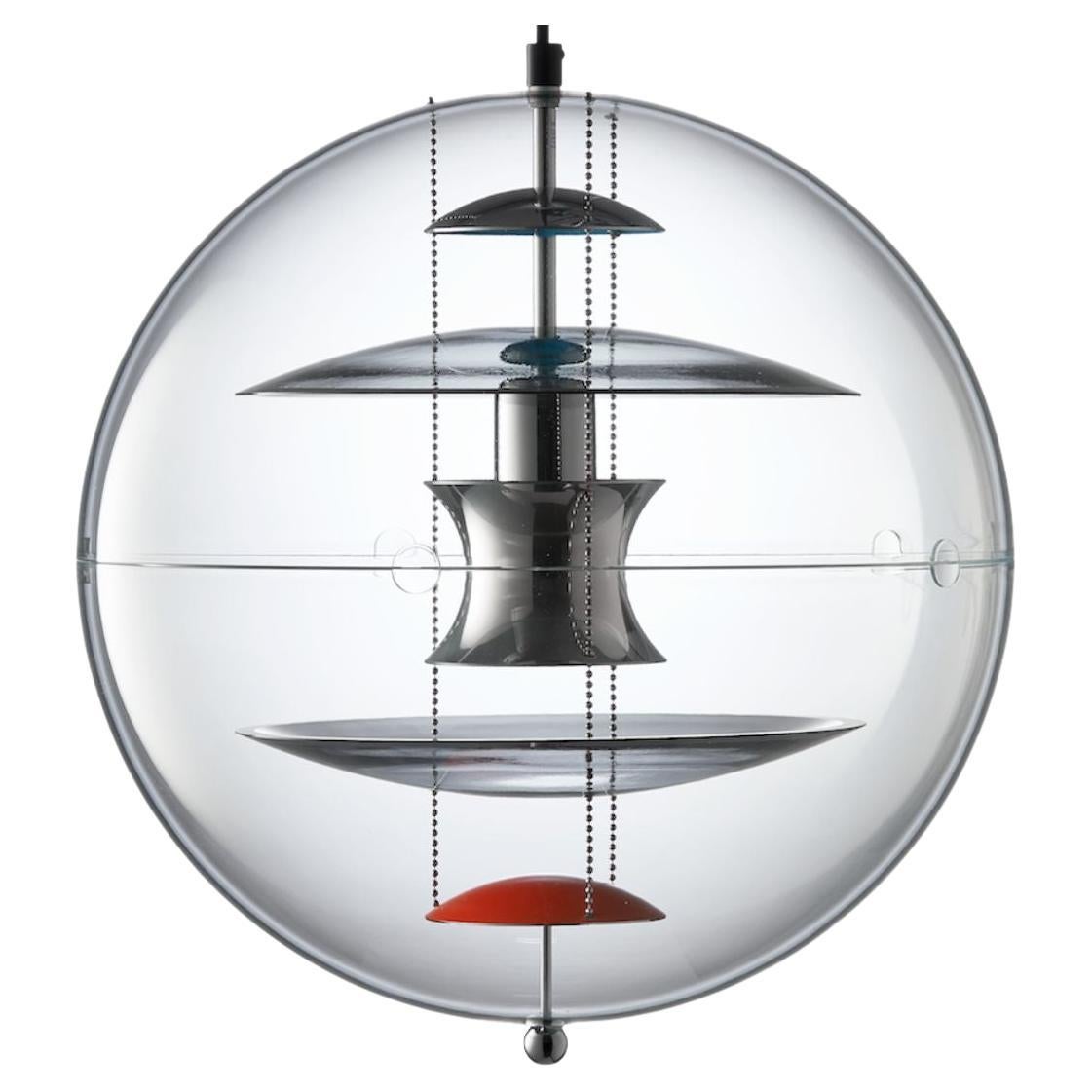 Verner Panton 'VP Globe' Pendant in Smoke Colored Glass and Acrylic for Verpan
